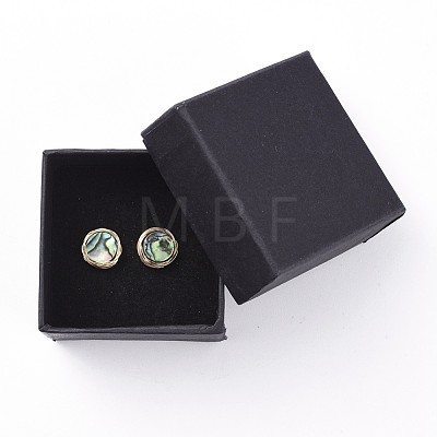 Abalone Shell/Paua Shell Stud Earrings EJEW-JE03864-02-1