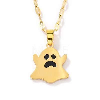 Halloween Stainless Steel Enamel Pendant Necklaces PA5568-1