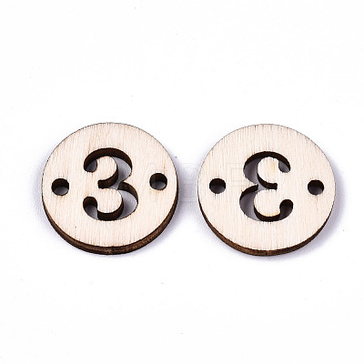 Unfinished Natural Poplar Wood Links Connectors WOOD-S045-138A-3-1