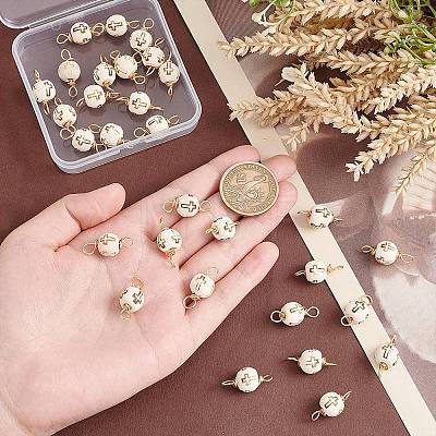30Pcs Unfinished Wooden Connector Charms WOOD-AR0001-29-1