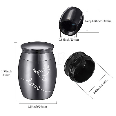 1Pc Alloy Cremation Urn AJEW-CN0001-69G-1