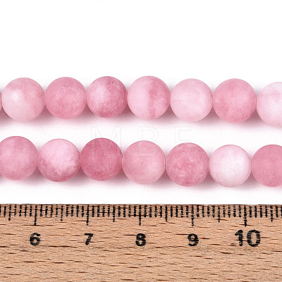Natural White Jade Bead Strands X-G-R297-8mm-31-1