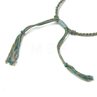 Braided Cotton Cord Bracelet Making MAK-L043-02G-11-1