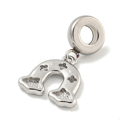 Non-Tarnish 304 Stainless Steel European Dangle Charms STAS-U005-36P-1