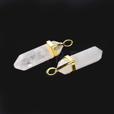 Natural Quartz Crystal Pointed Pendants G-G025-01G-44-1