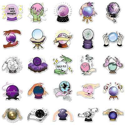 Magic Theme PVC Self Adhesive Stickers X-STIC-PW0011-13-1