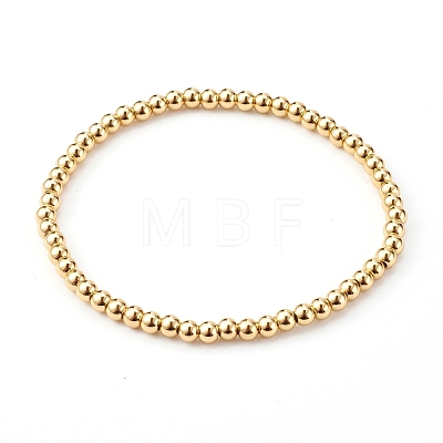 Brass Stretch Beaded Bracelets BJEW-JB05951-1