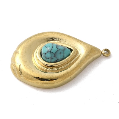 Synthetic Turquoise Pendants STAS-L277-12G-04-1