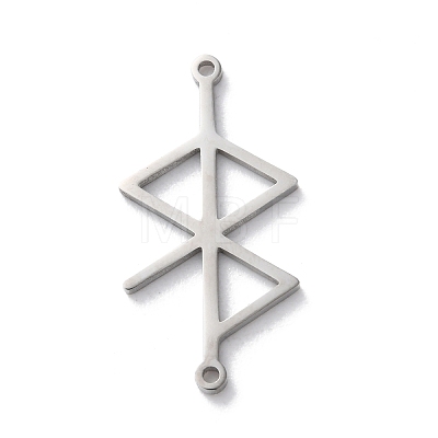304 Stainless Steel Amulet Rune Love Peace Connector Charms STAS-S149-09P-1