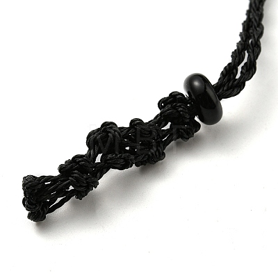 Adjustable Braided Waxed Polyester Cord Macrame Pouch Necklace Making NJEW-TAC0008-02-1