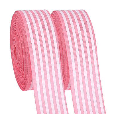 Polyester Stripe Ribbon OCOR-WH0078-507A-1