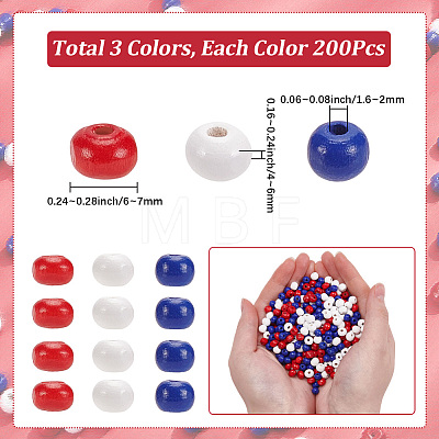 600Pcs 3 Colors Natural Wood Beads WOOD-SC0002-44B-1
