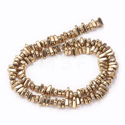 Electroplated Non-magnetic Synthetic Hematite Beads Strands G-P367-G04-1