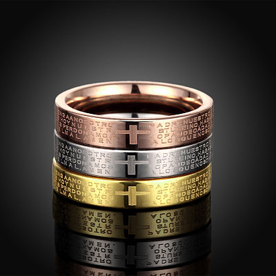 Fashionable 316L Titanium Steel Finger Rings for Women RJEW-BB07022-6-1