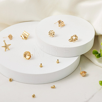 16Pcs 8 Style Brass Stud Earring Findings FIND-TA0001-85-1