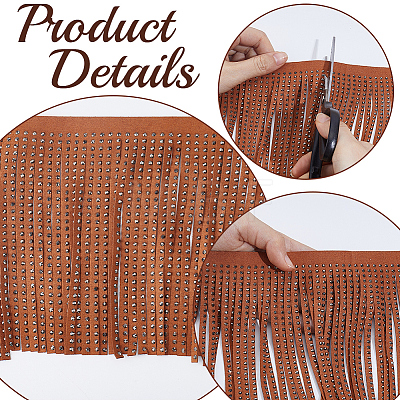 PU Imitation Leather Tassel Ribbon DIY-GF0013-45A-1