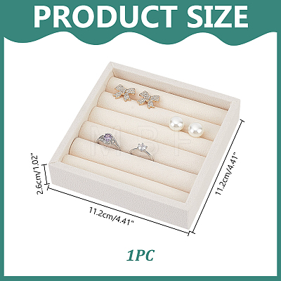 MDF Covered with Velvet Ring Organizer Display Trays RDIS-WH0011-39B-1