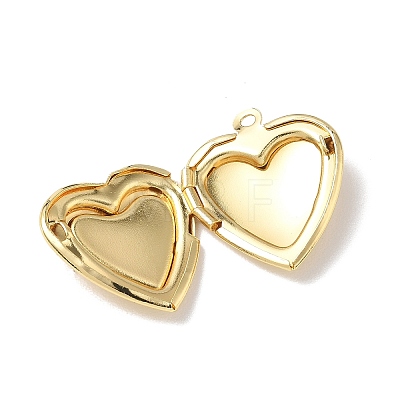 Brass Locket Pendant Cabochon Settings KK-L268-021G-01-1