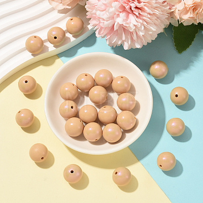 30Pcs Round Silicone Beads SIL-SZ0004-23I-1