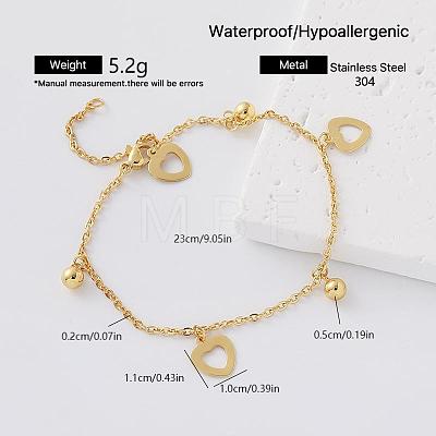 Vintage 304 Stainless Steel Charm Bracelets for Women FZ6029-5-1