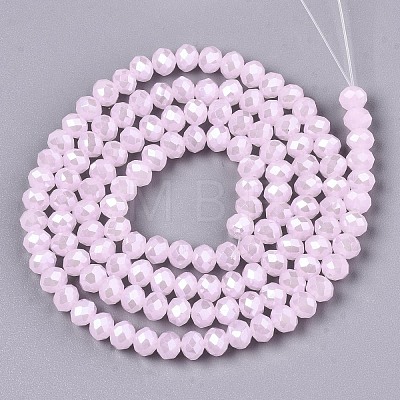 Electroplate Glass Beads Strands EGLA-A034-J8mm-A09-1