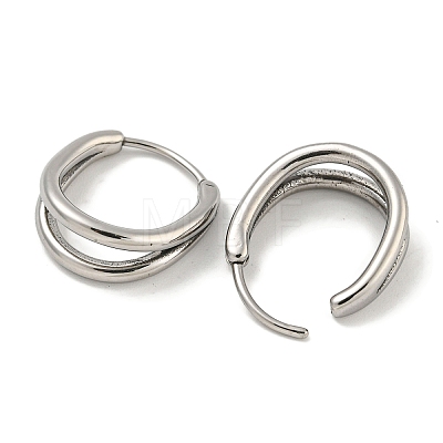 316 Surgical Stainless Steel Hoop Earrings EJEW-D096-18E-AS-1