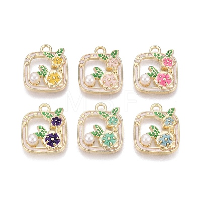 Alloy Enamel Pendants ENAM-N069-13KCG-1