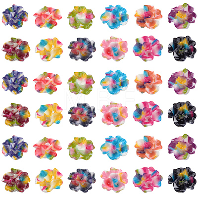 Spray Painted Resin Cabochons CRES-SC0001-99-1