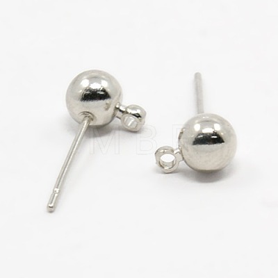 Brass Ball Post Ear Studs KK-C227-01P-1