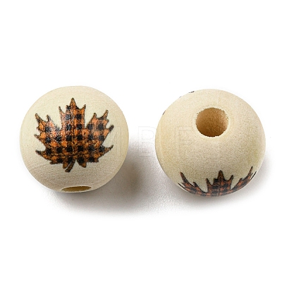 Autumn Wood European Beads WOOD-H105-04B-01-1