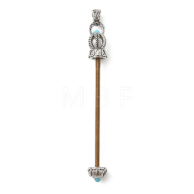 Heart Shape Brass Screw Peg Bails KK-NH0008-05AS-1