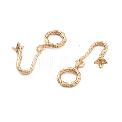 Brass Hook and S-Hook Clasps KK-B125-03G-1