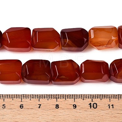 Natural Red Agate Beads Strands G-N342-148A-1