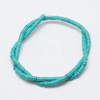 Dyed Synthetic Turquoise Beads Strands G-P083-6mm-83K-1