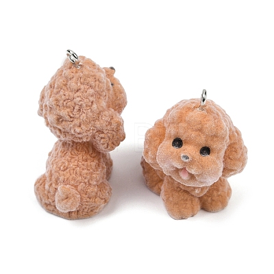 Flocky Resin Pendants FIND-A052-06K-1
