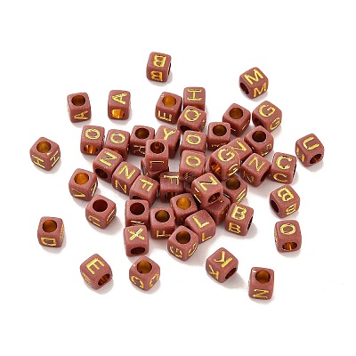 Opaque Acrylic Beads OACR-H046-01F-1