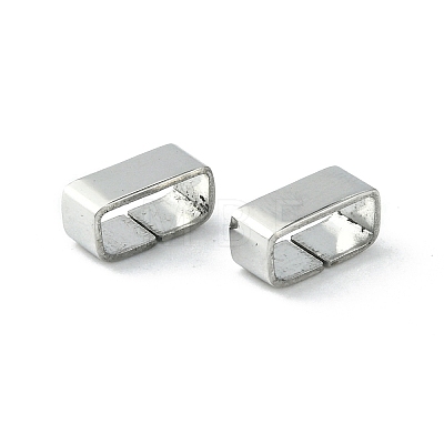 Non-Tarnish 201 Stainless Steel Slide Charms/Slider Beads STAS-C016-08A-P-1-1