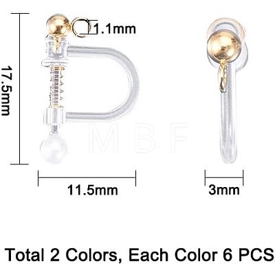 Unicraftale Plastic Clip-on Earring Findings STAS-UN0001-21-1