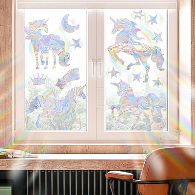 Unicorn Rainbow Prism Electrostatic Window Stickers PW-WGBB194-01-1