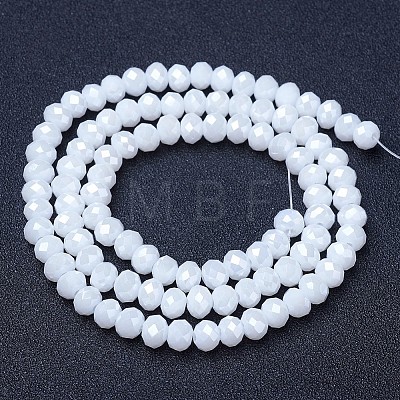 Electroplate Glass Beads Strands X-EGLA-A034-P8mm-B18-1