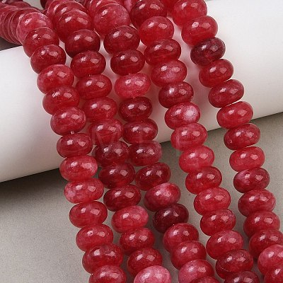 Dyed Natural White Jade Beads Strands G-G107-A43-01-1