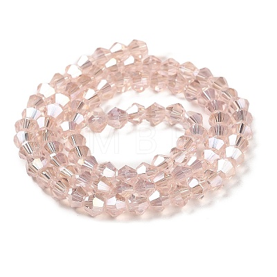 Transparent Electroplate Glass Beads Strands GLAA-F029-3mm-A26-1