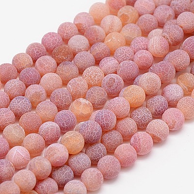 Natural Weathered Agate Beads Strands X-G-G589-8mm-05-1