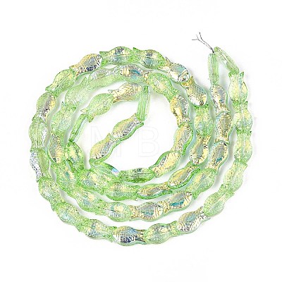 Transparency Electroplate Glass Beads Strands GLAA-T023-40A-11-1