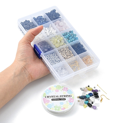 DIY Gemstone Earring Bracelet Making Kit DIY-YW0006-27-1