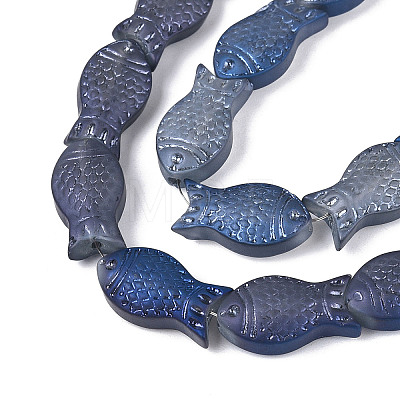 Frosted Glass Beads Strands GLAA-T023-40C-02-1
