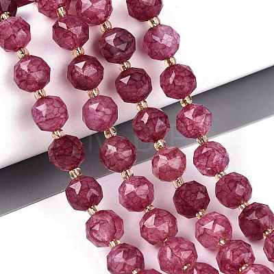 Ombre Effect Dyed Transparent Crackle Glass Beads Strands GLAA-Q111-10MM-04-1