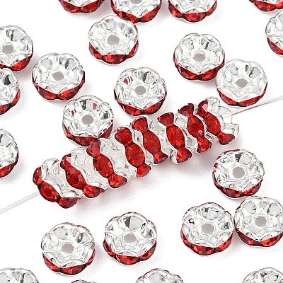 Brass Grade A Rhinestone Spacer Beads RSB030NF-08-1