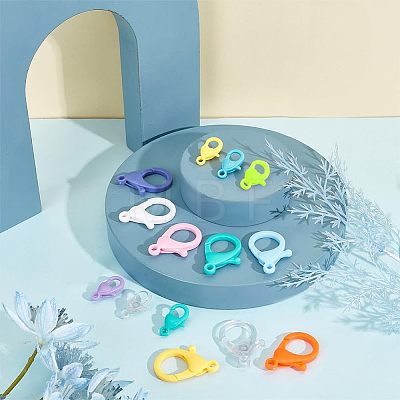 CHGCRAFT 2 Style Plastic Lobster Claw Clasps KY-CA0001-13-1