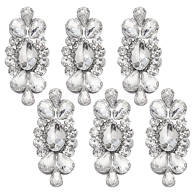 6Pcs Glass Rhinestone DIY-PH0038-43-1